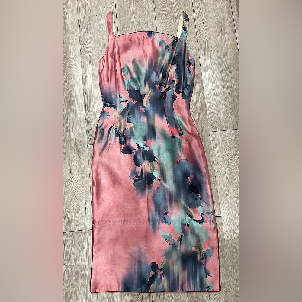 6267 midi flower silk dress 38